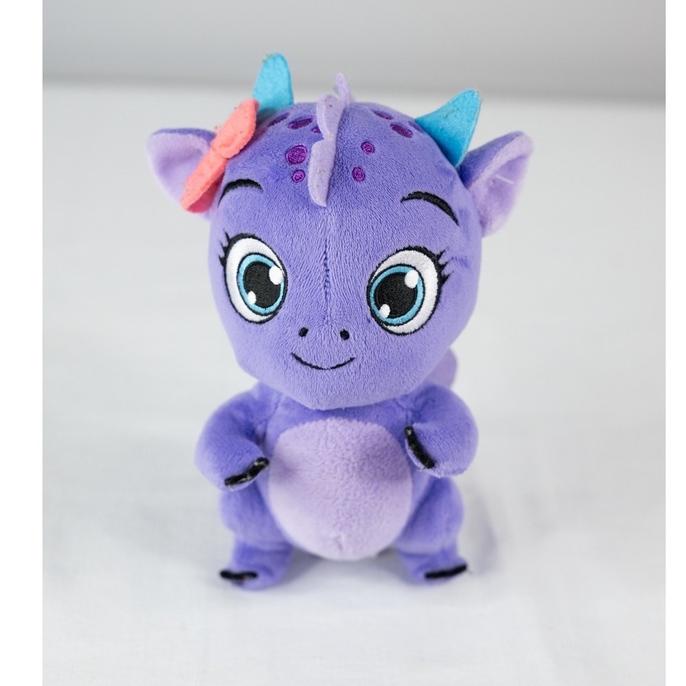 Spin Master Little Charmers Flare Dragon Plush Kids 7in Purple Excellent Small
